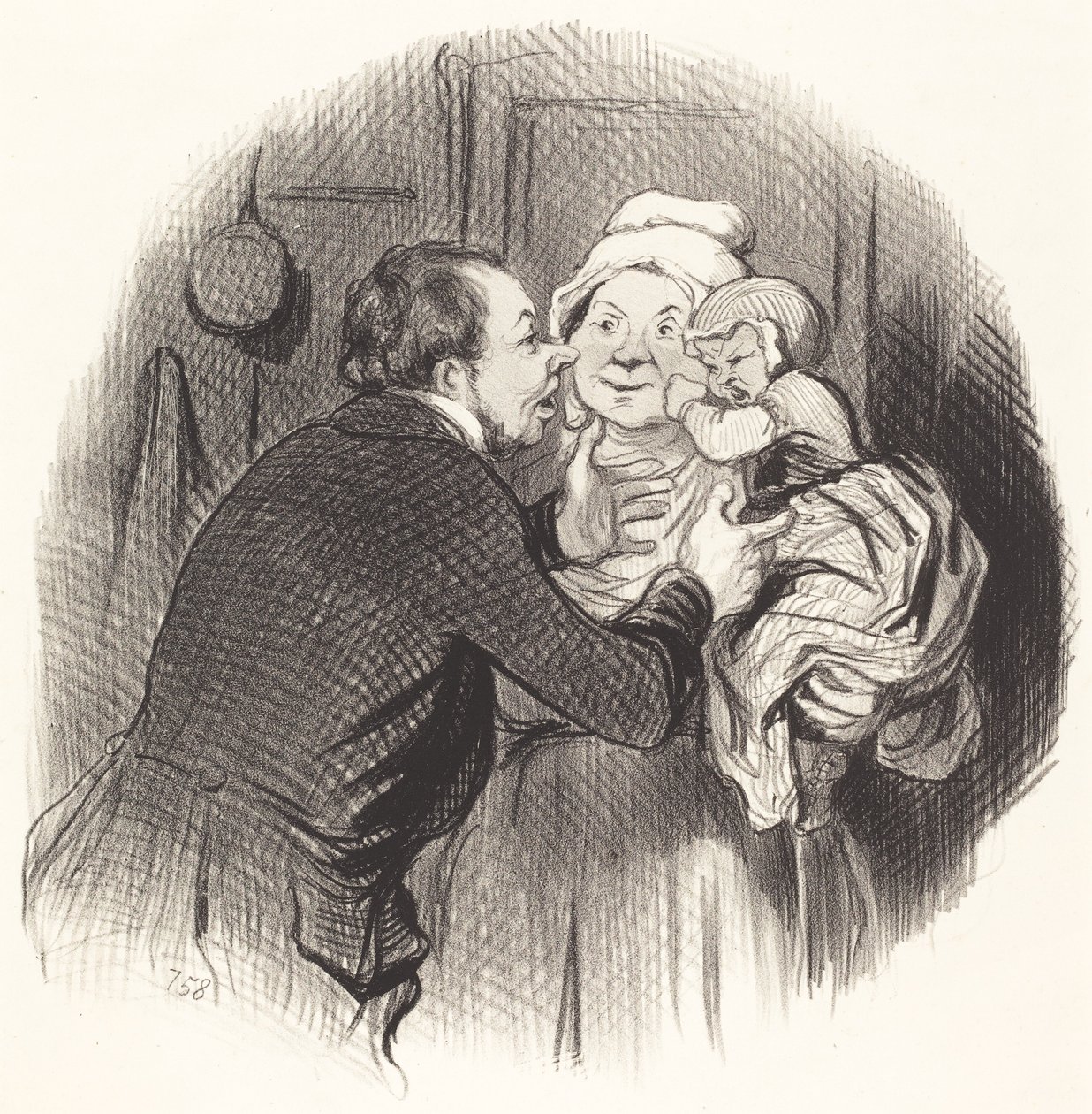 A visita à enfermeira de Honoré Daumier