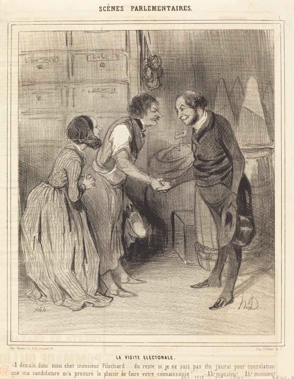 A visita eleitoral de Honoré Daumier