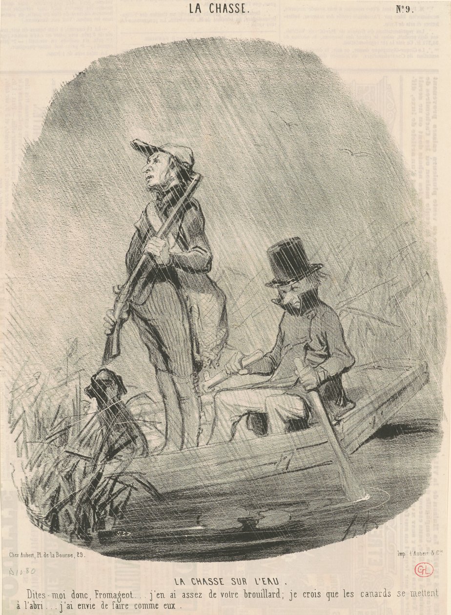 Caça na água de Honoré Daumier