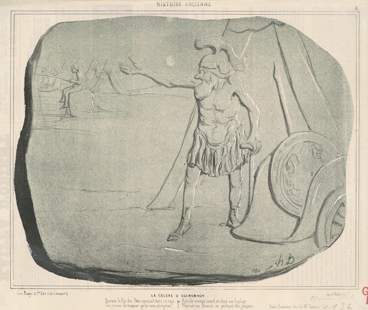 A Ira de Agamenon de Honoré Daumier