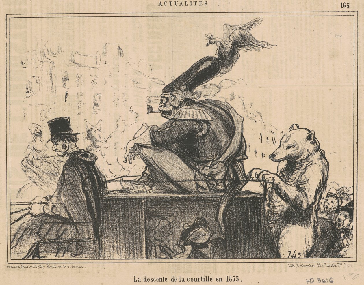 A descida do courtille em 1855 de Honoré Daumier