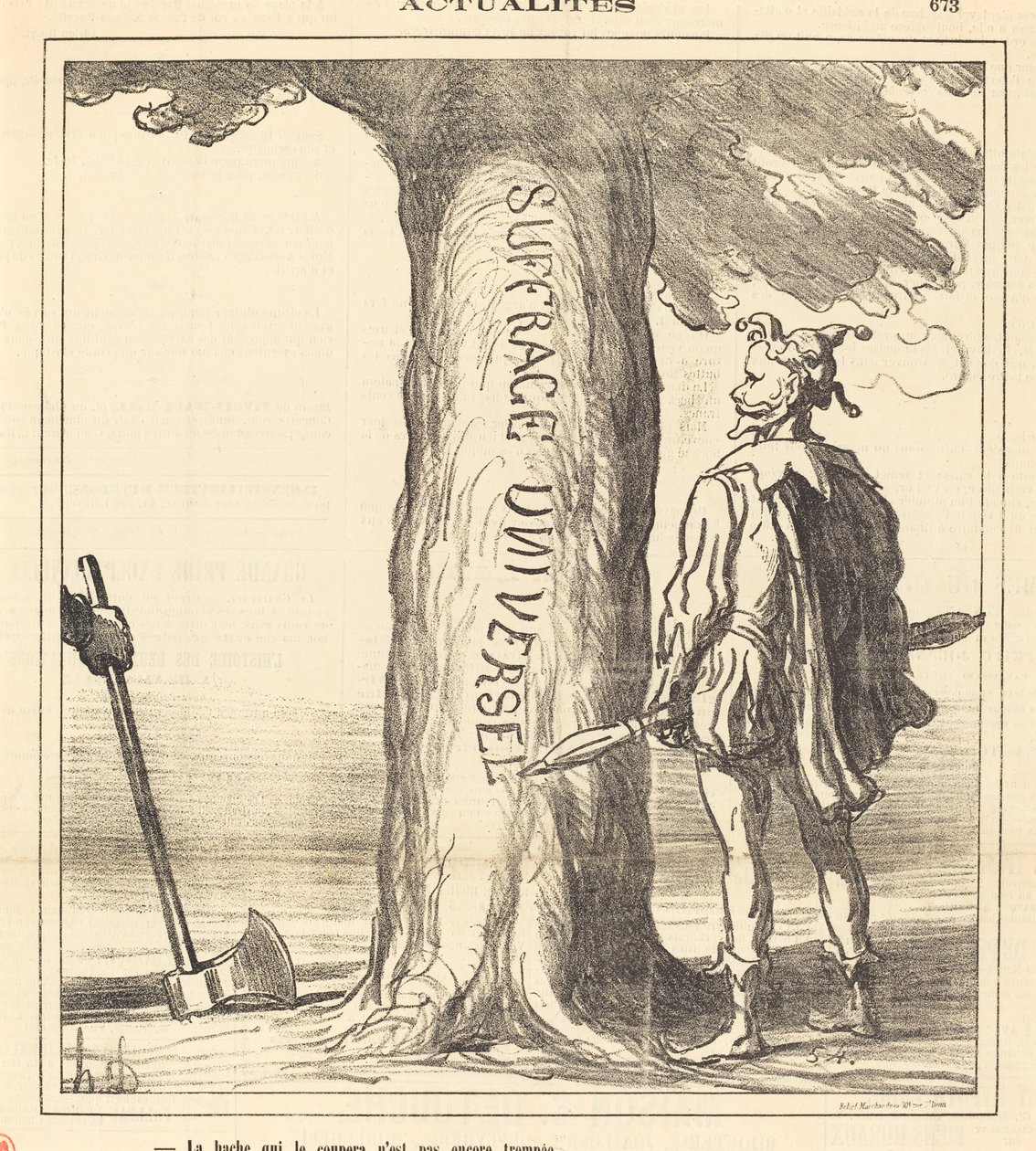 O machado que vai cortá-lo ainda não está temperado de Honoré Daumier
