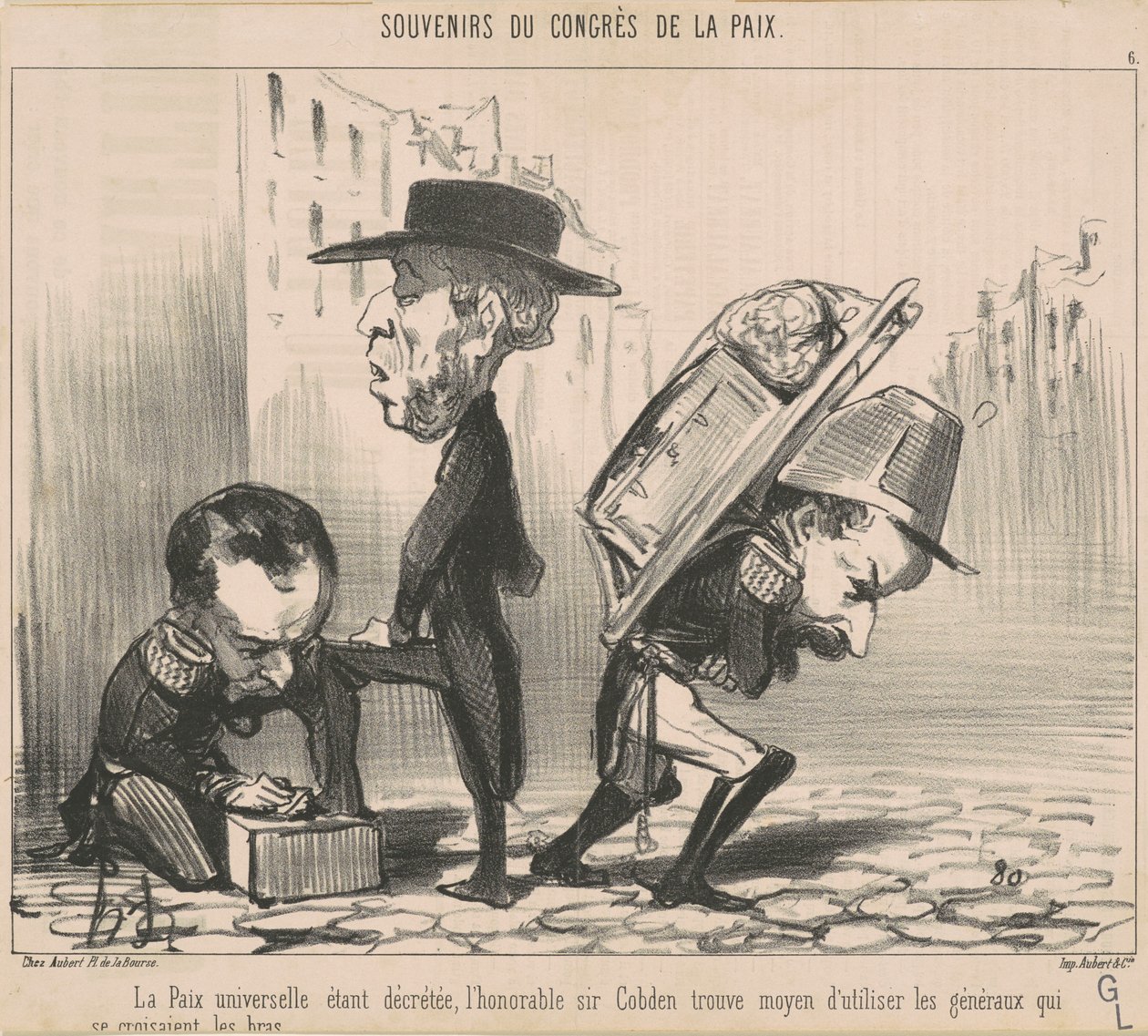 Paz universal sendo decretada... de Honoré Daumier