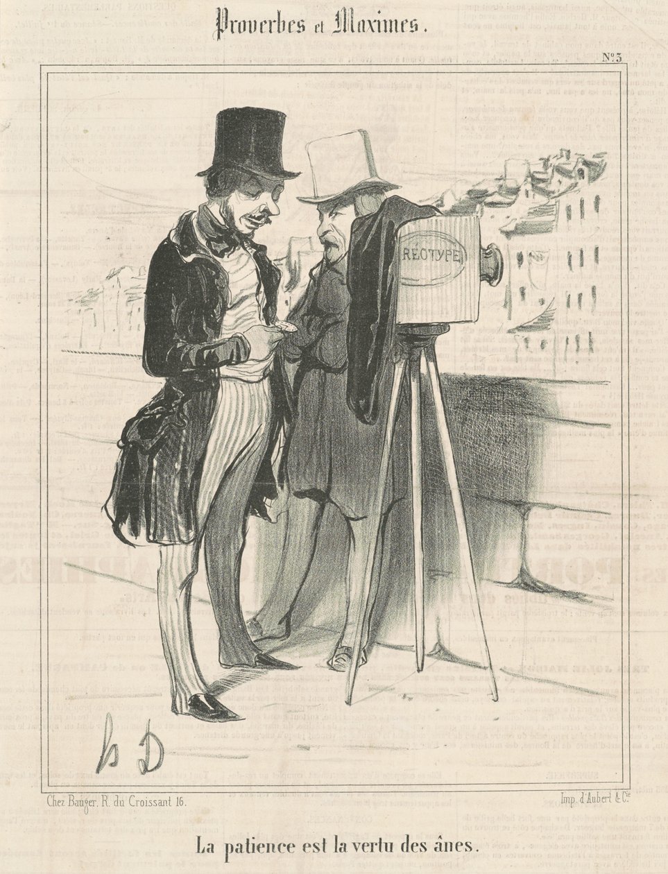 A paciência é a virtude dos burros de Honoré Daumier