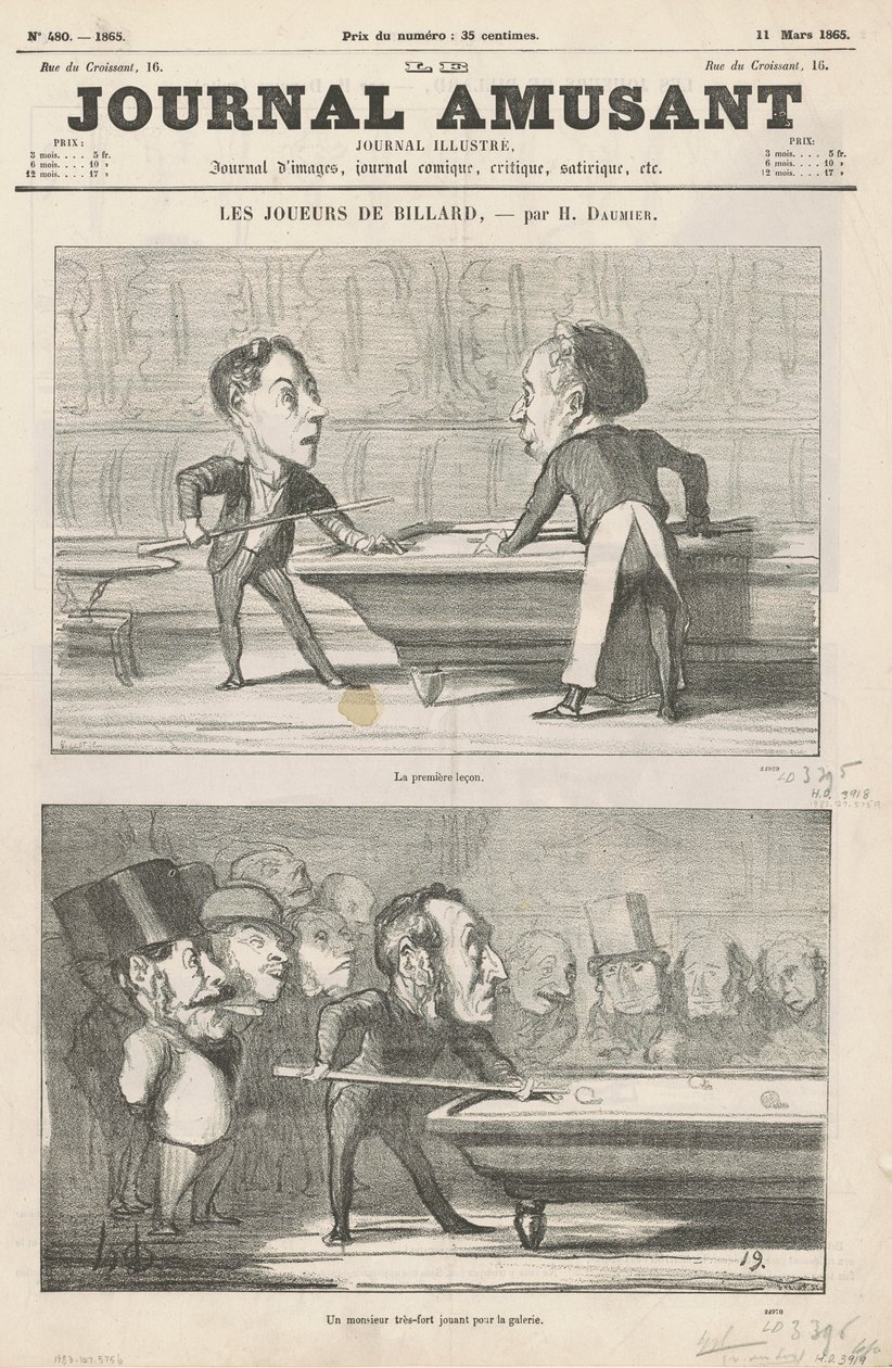 A primeira lição...; Um homem ... ; Colado sob fita; Dois amadores dos subúrbios de Honoré Daumier