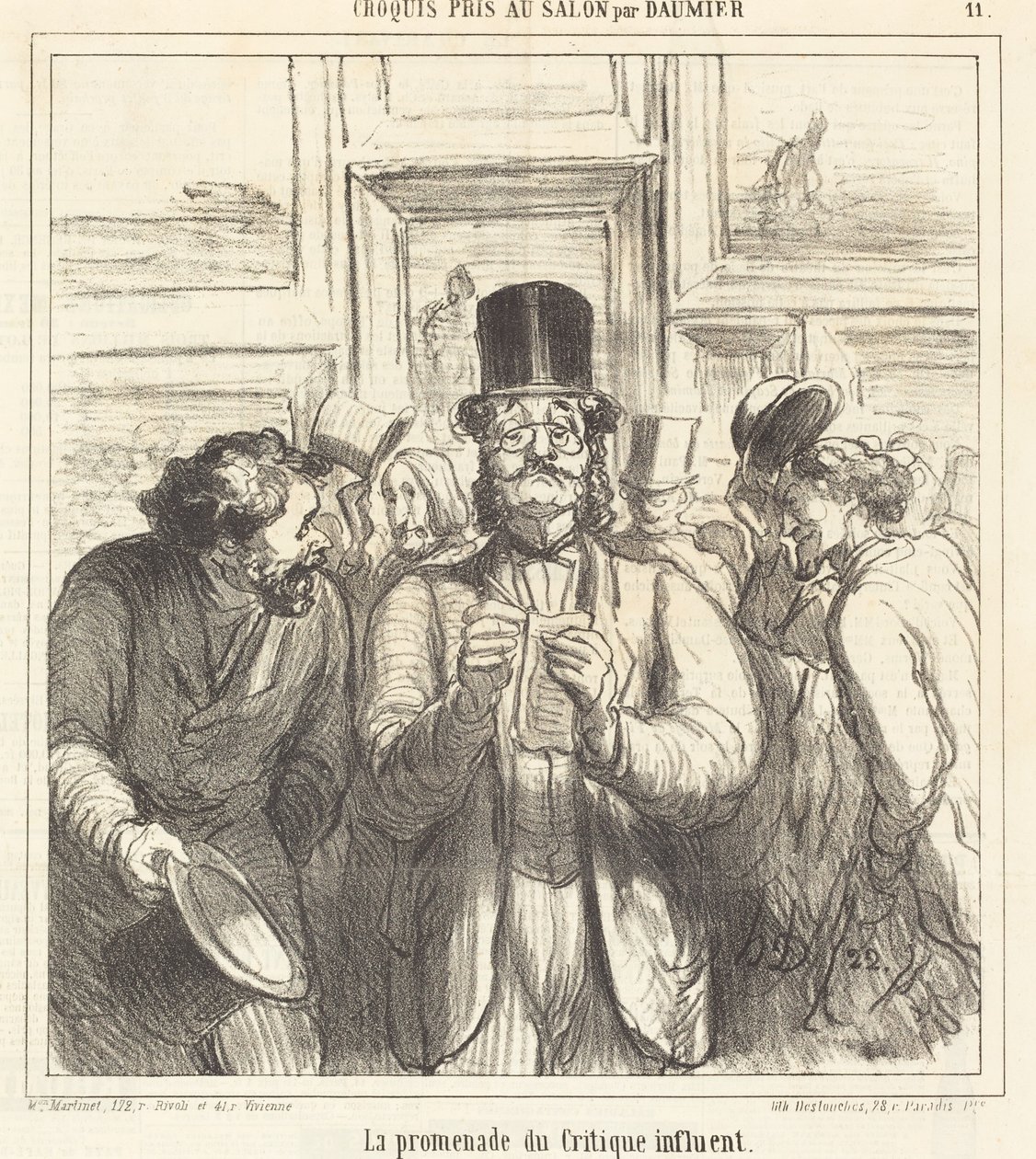 A caminhada do crítico influente de Honoré Daumier