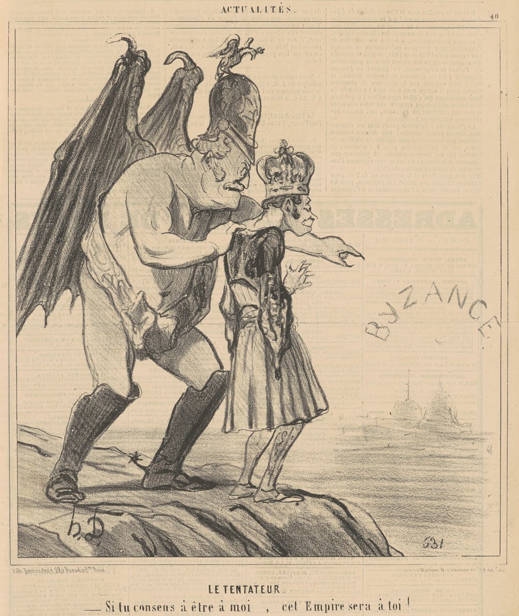 o tentador de Honoré Daumier