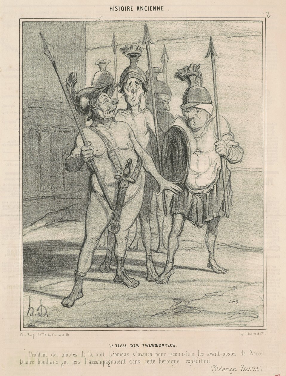 Um dia antes das Termópilas de Honoré Daumier