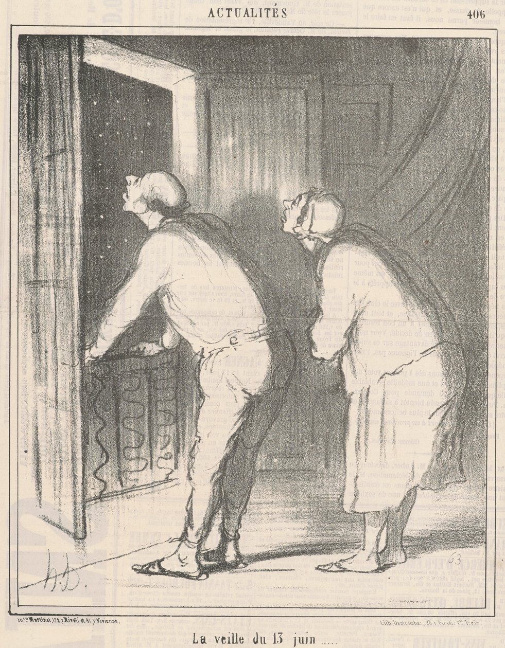 A véspera de 13 de junho de Honoré Daumier