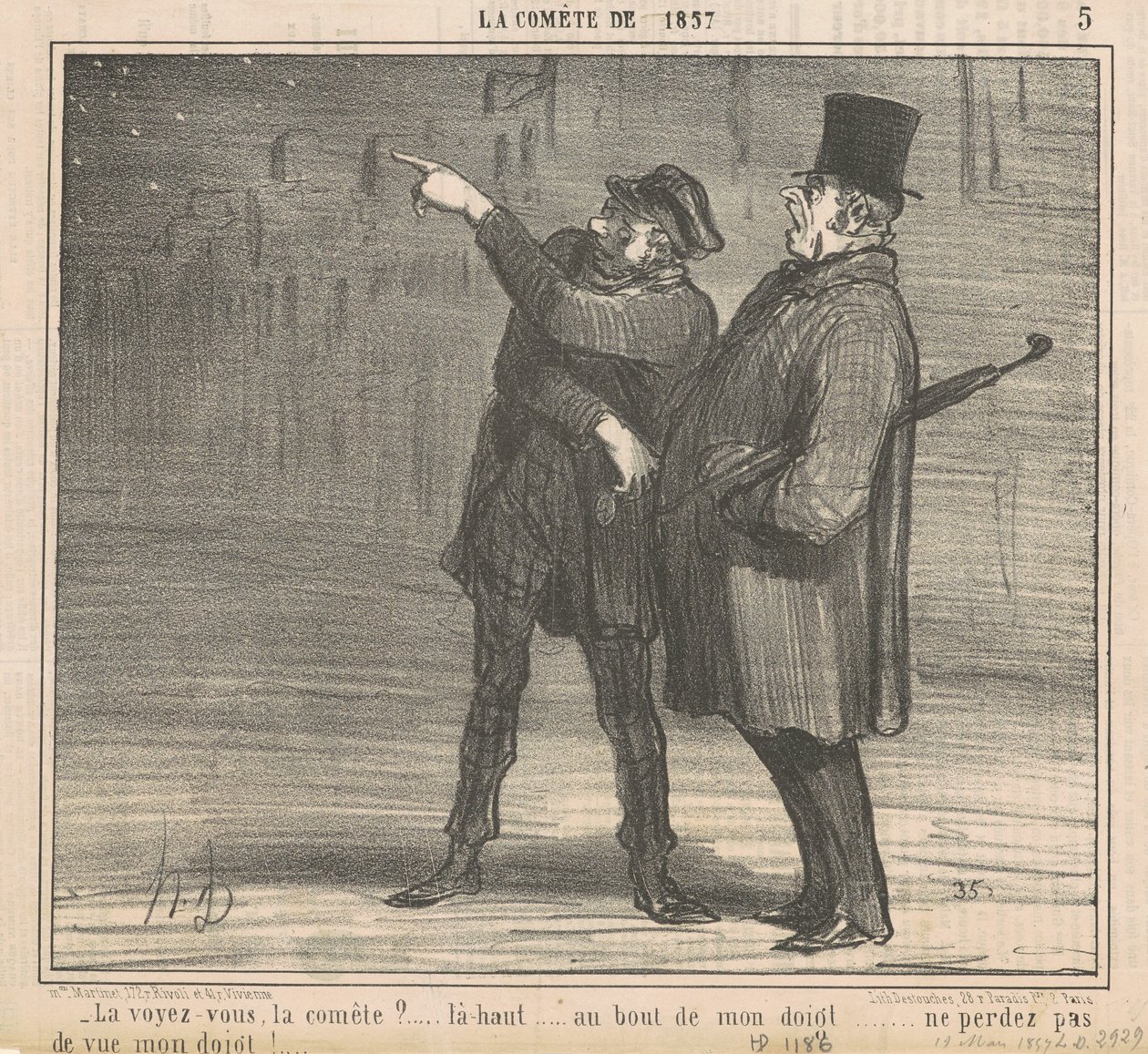 Você vê o cometa? ... de Honoré Daumier