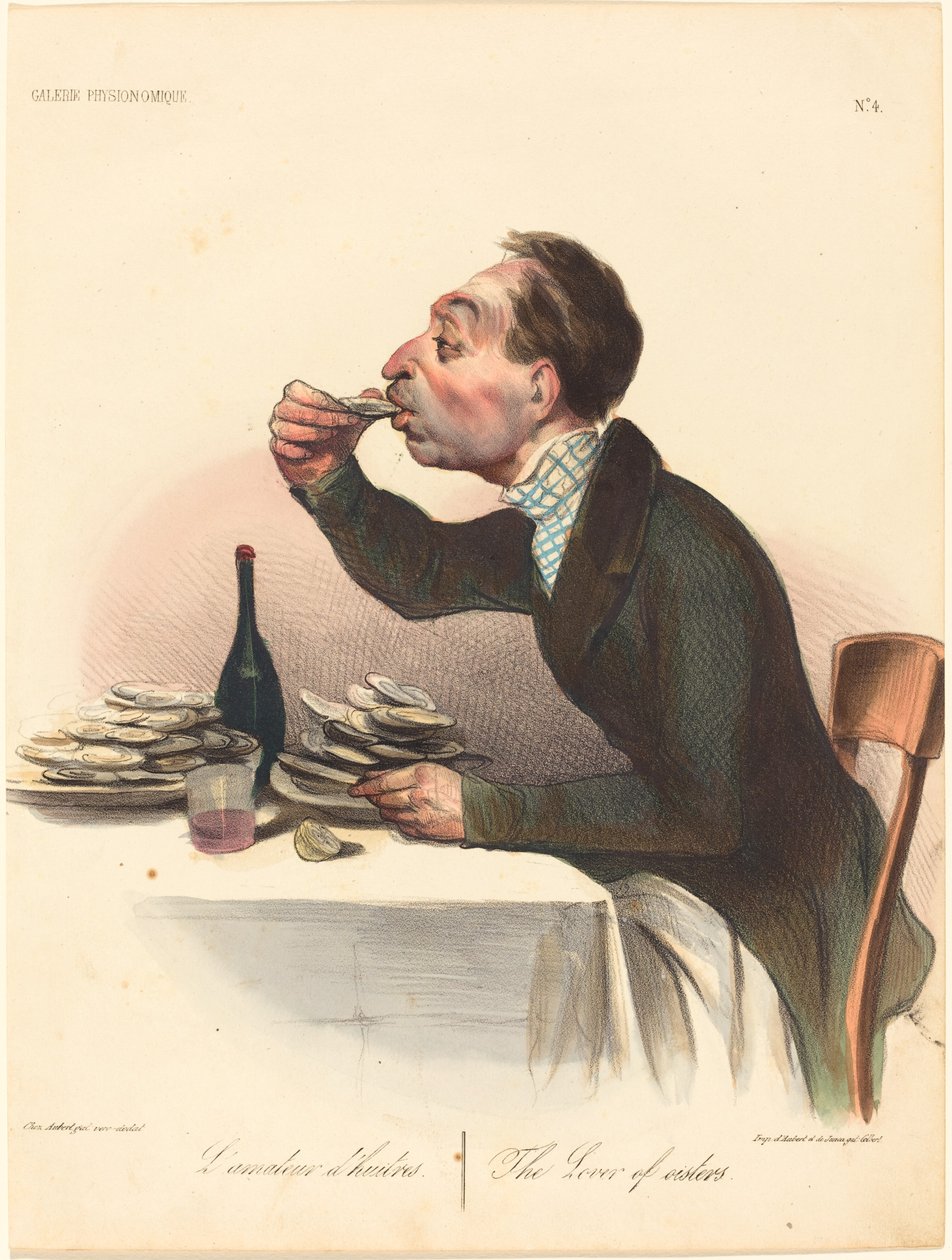 O amante de ostras de Honoré Daumier