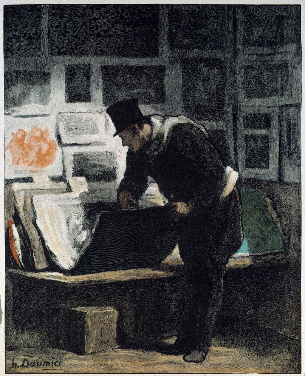 Estampas "amadoras" Desenho de Honore Daumier de Honoré Daumier