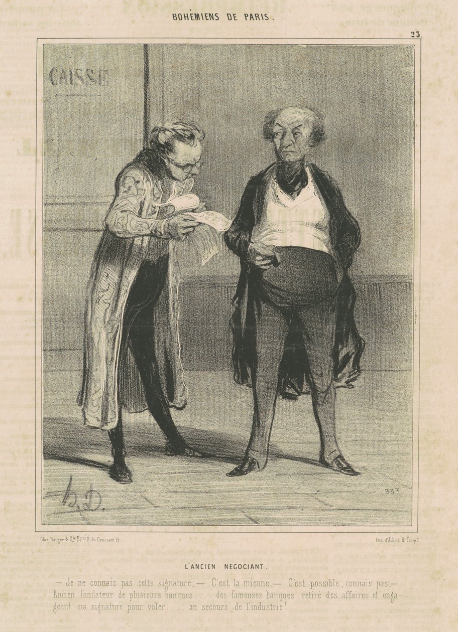 O velho comerciante de Honoré Daumier