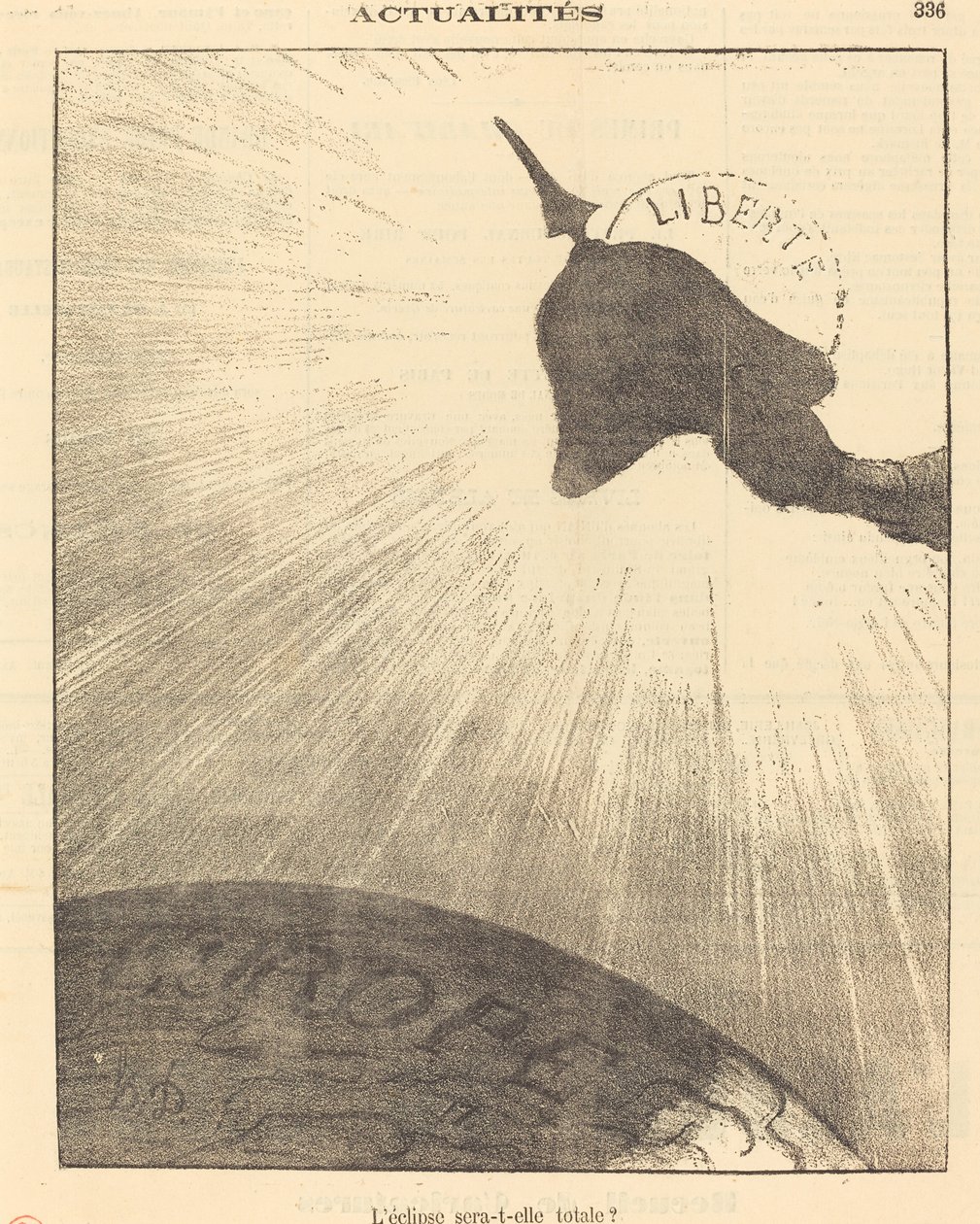 O eclipse será total? de Honoré Daumier