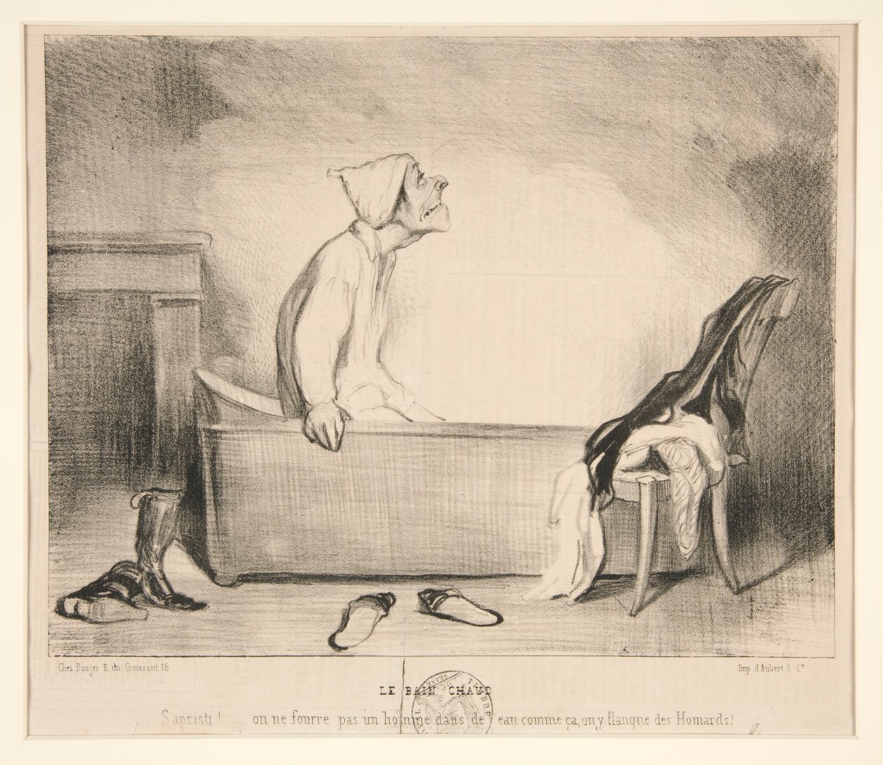 O Banho Quente. Puta merda! de Honoré Daumier