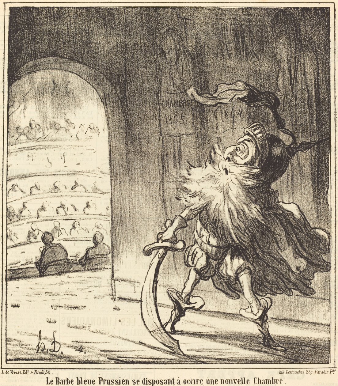 O Barba Azul da Prússia... de Honoré Daumier