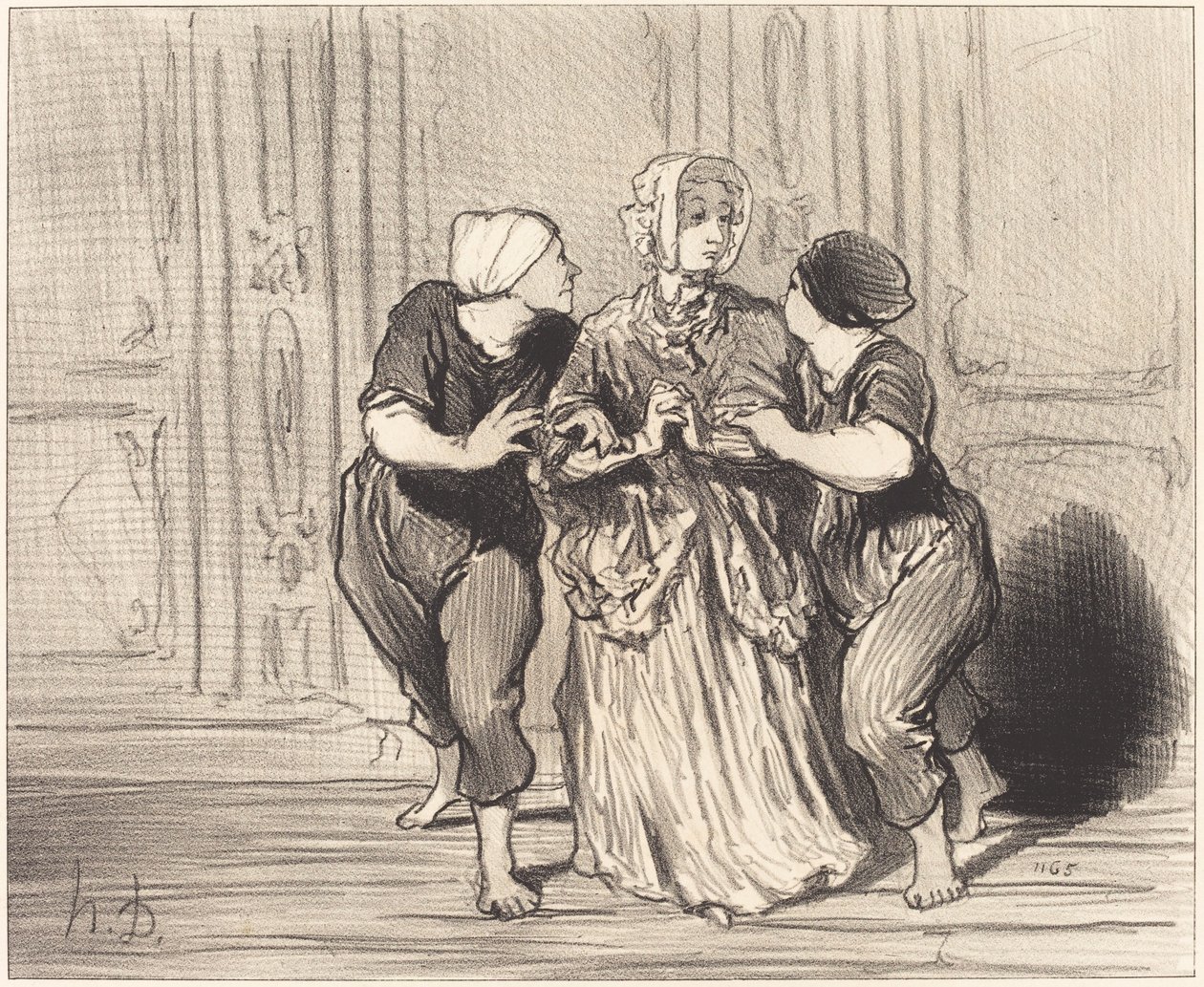 O belo sexo na escola de natação de Honoré Daumier