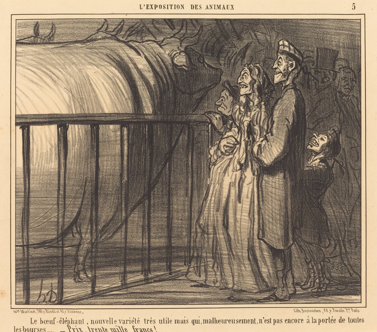 A nova variedade de carne de elefante de Honoré Daumier