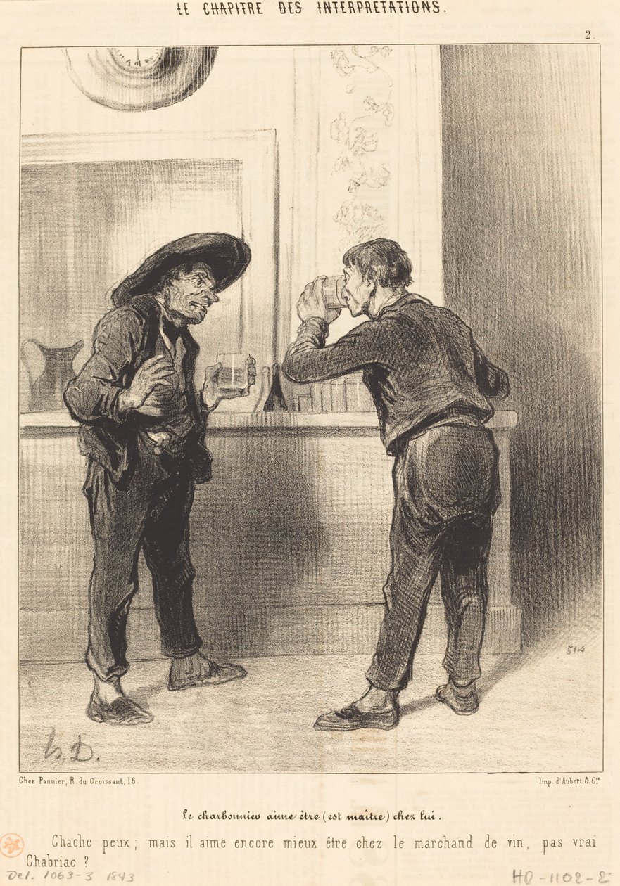 Le Charbonnier aime être (est maitre)... de Honoré Daumier