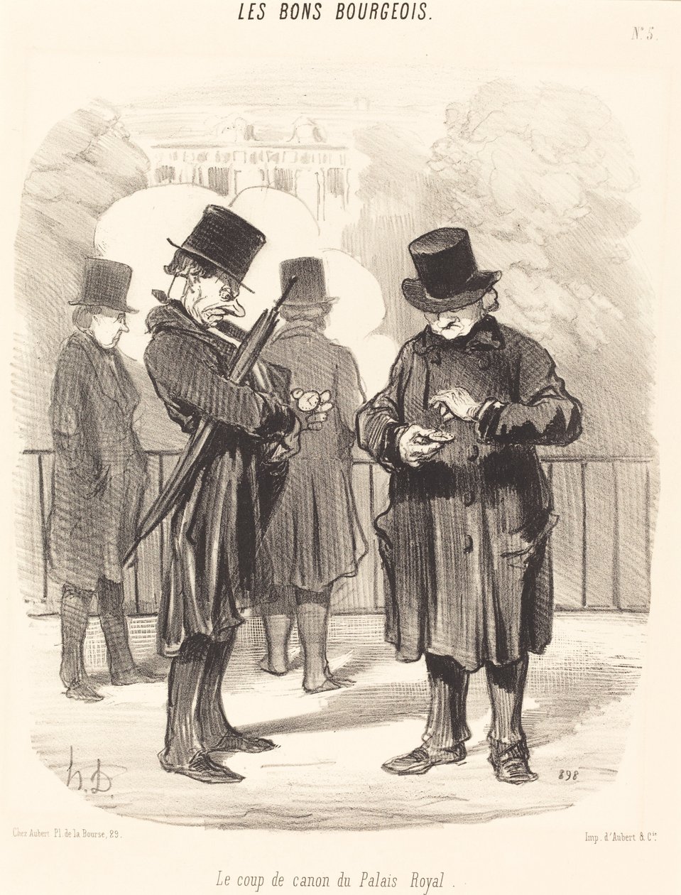 O tiro de canhão do Palais-Royal de Honoré Daumier