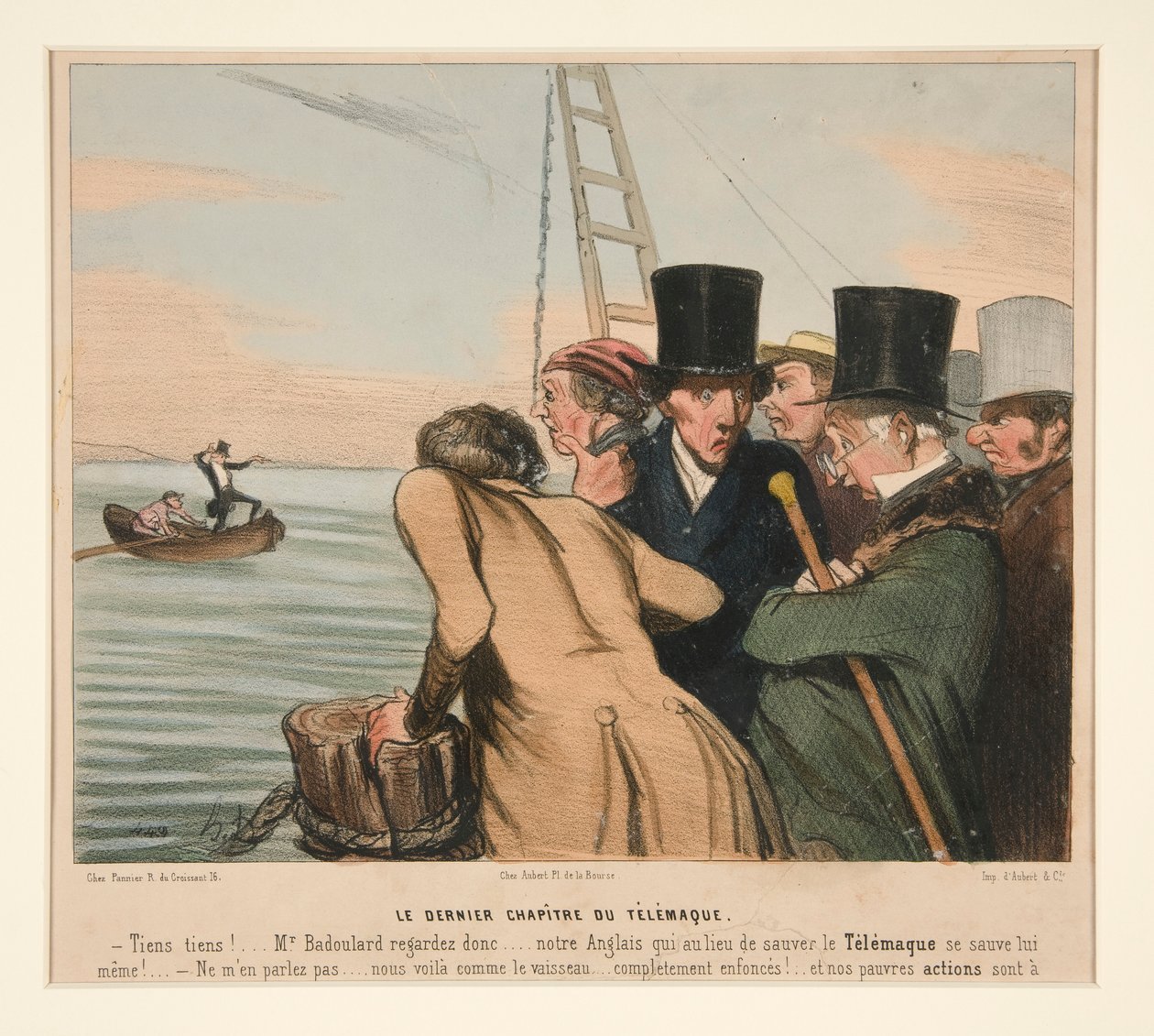 O último capítulo de Telemachus, de La Caricature (Jornal) de Honoré Daumier