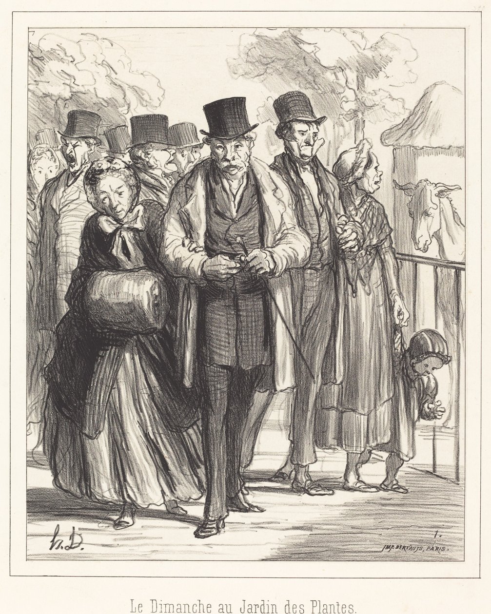 Domingo no Jardin des Plantes de Honoré Daumier