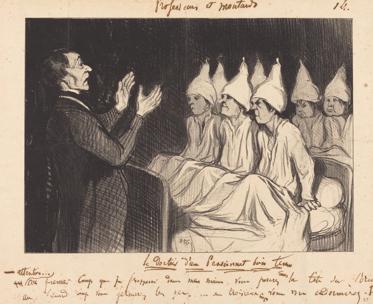 O dormitório de um internato bem conservado de Honoré Daumier