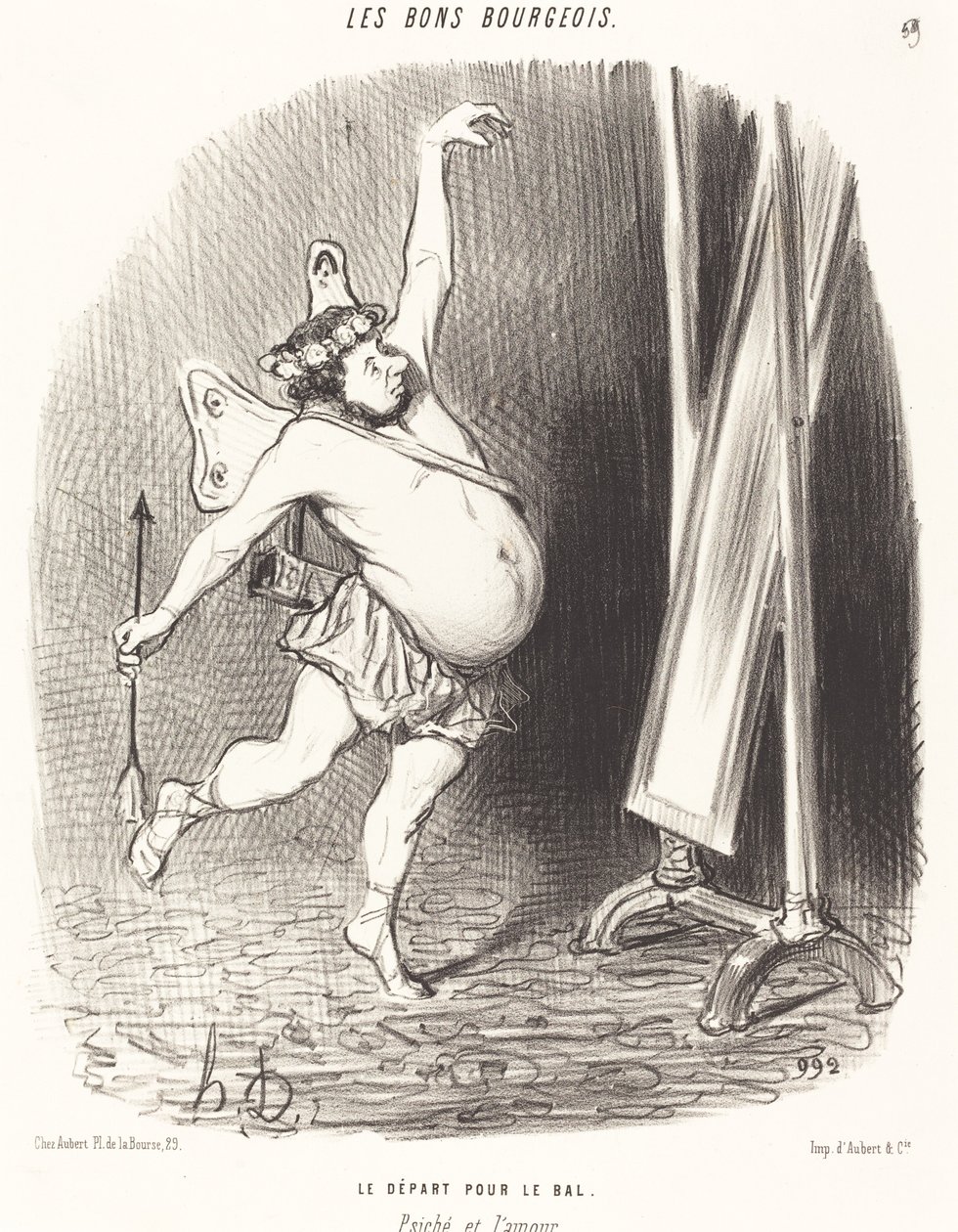 Partindo para a bola de Honoré Daumier