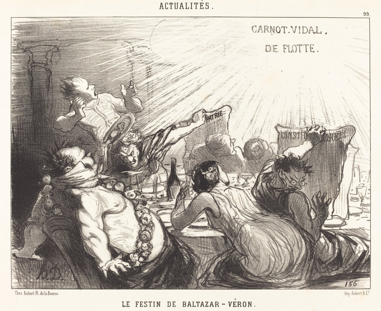 A Festa de Baltazar-Véron de Honoré Daumier