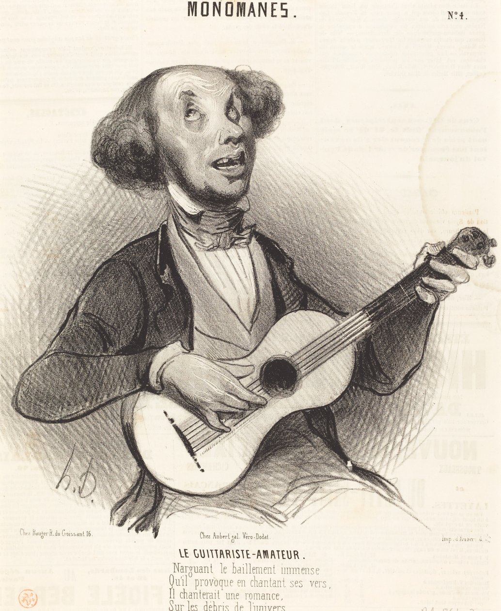 O Guitarrista-Amador de Honoré Daumier