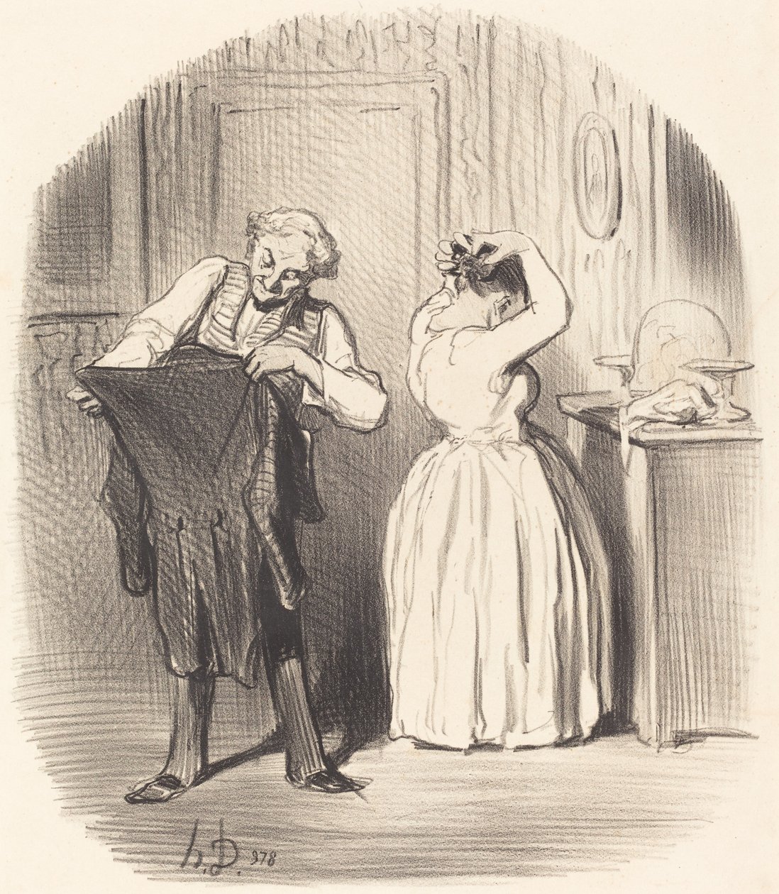 O dia em que jantamos na casa do diretor... de Honoré Daumier