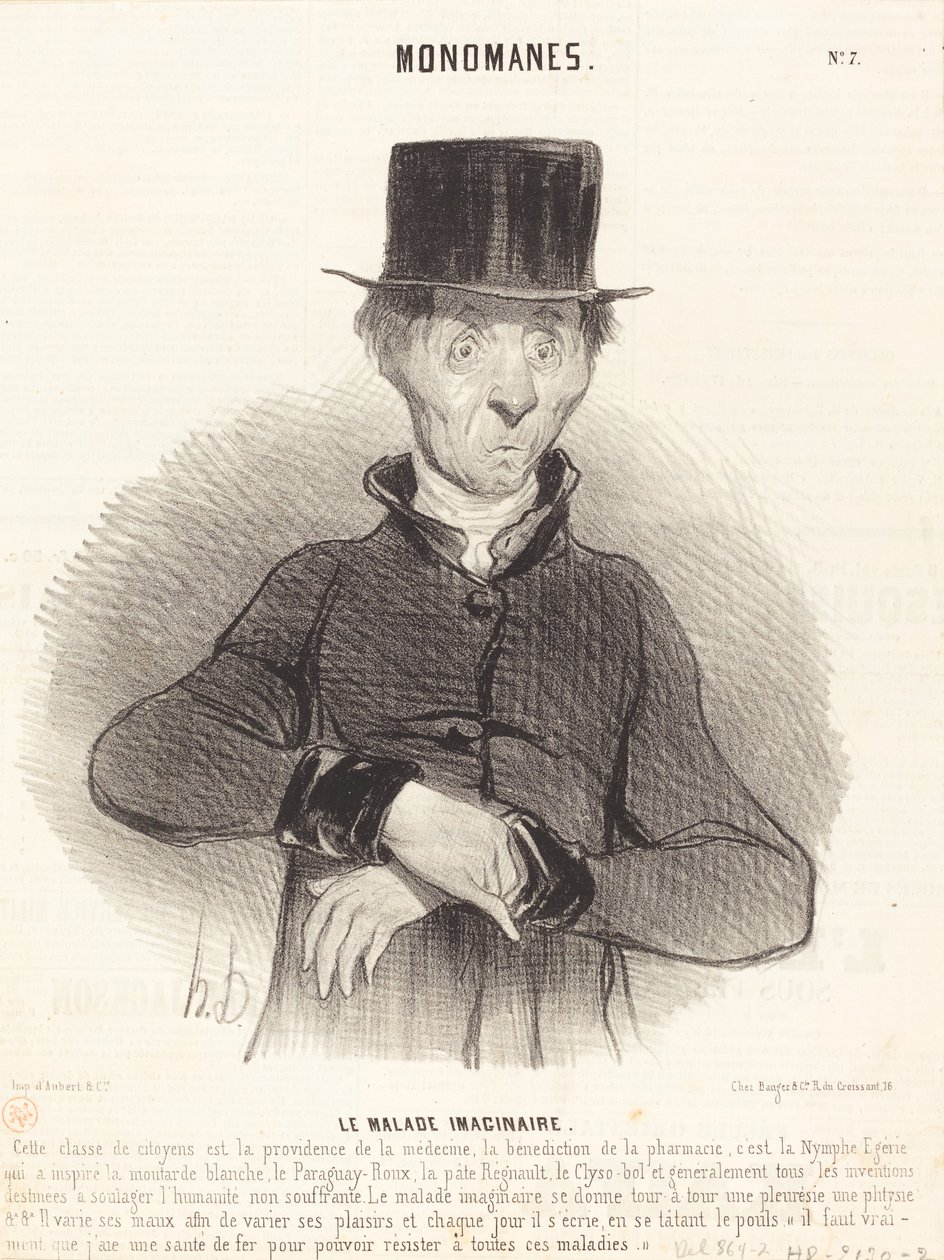 Doente imaginário de Honoré Daumier