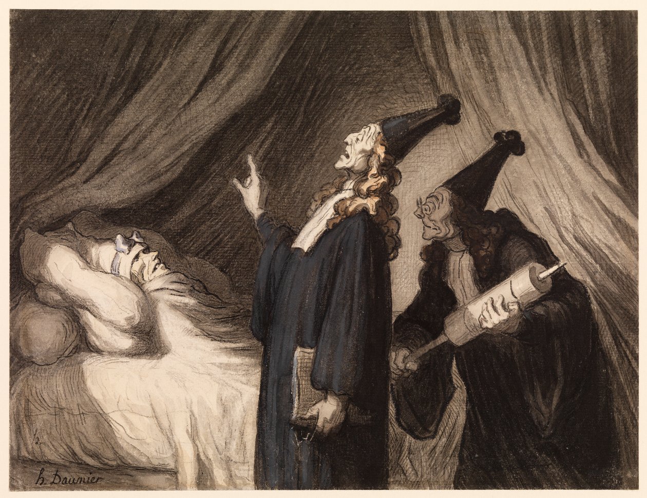 Doente imaginário de Honoré Daumier