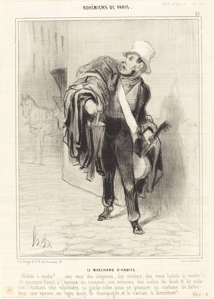 O comerciante de roupas de Honoré Daumier