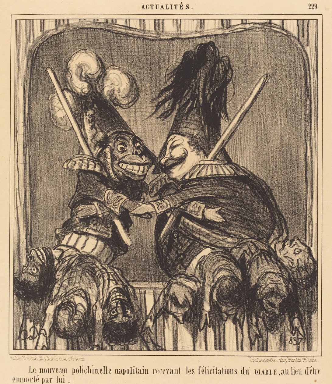 Le Nouveau polichinelle napolitain de Honoré Daumier