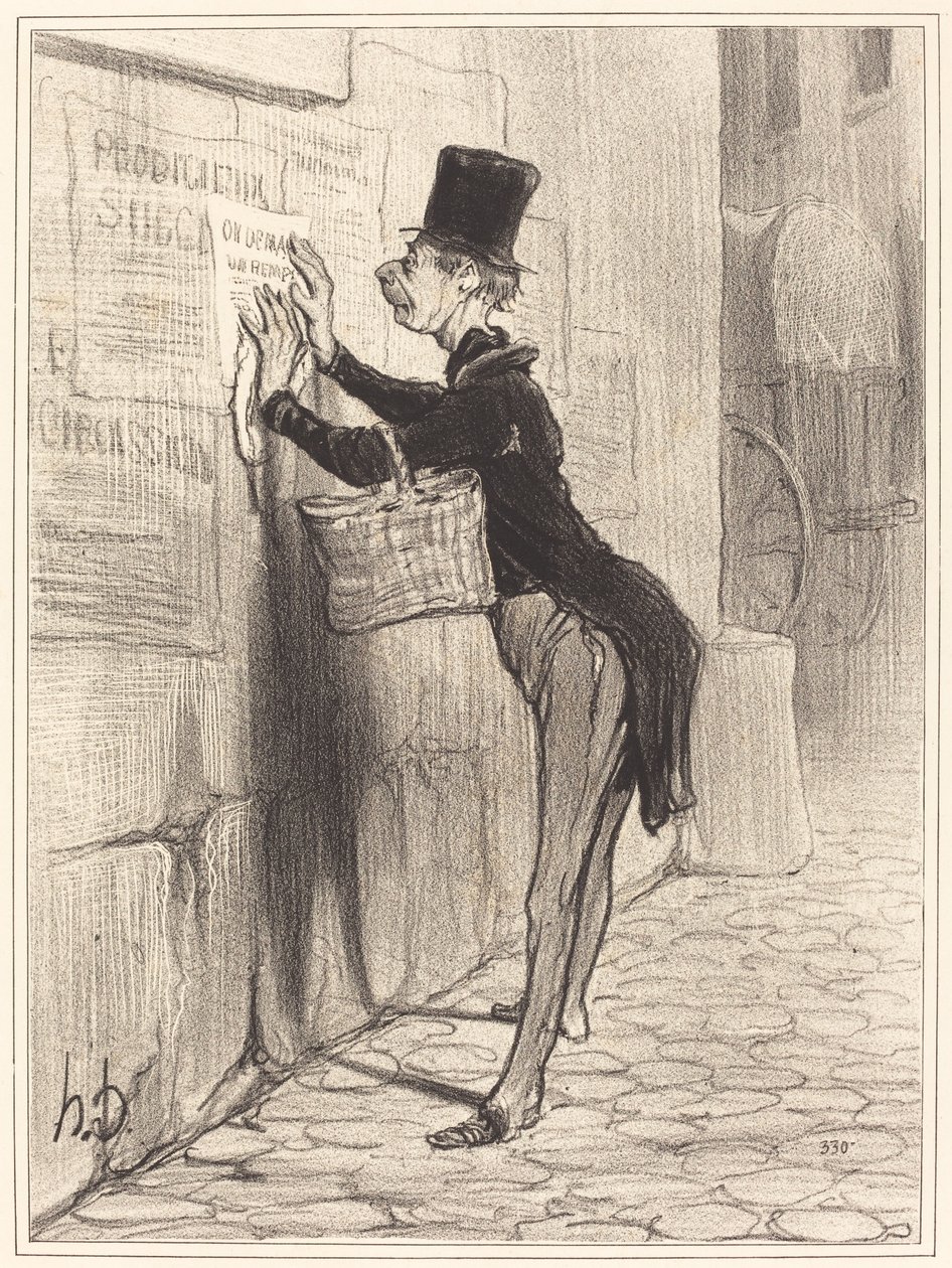 O Colocador de Honoré Daumier