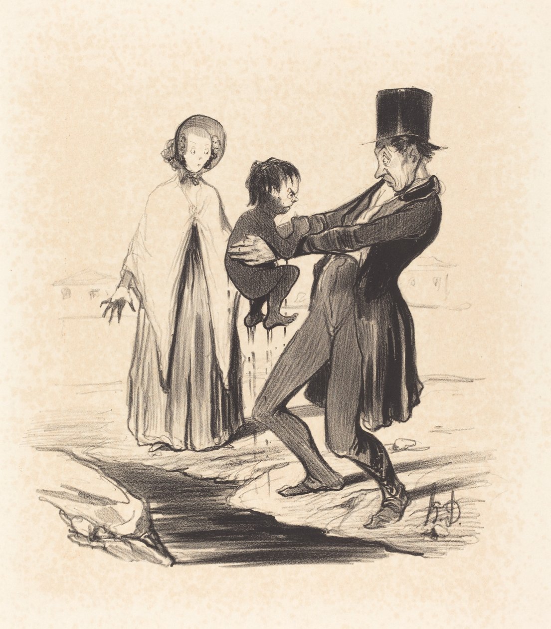 O Poço de Grenelle de Honoré Daumier