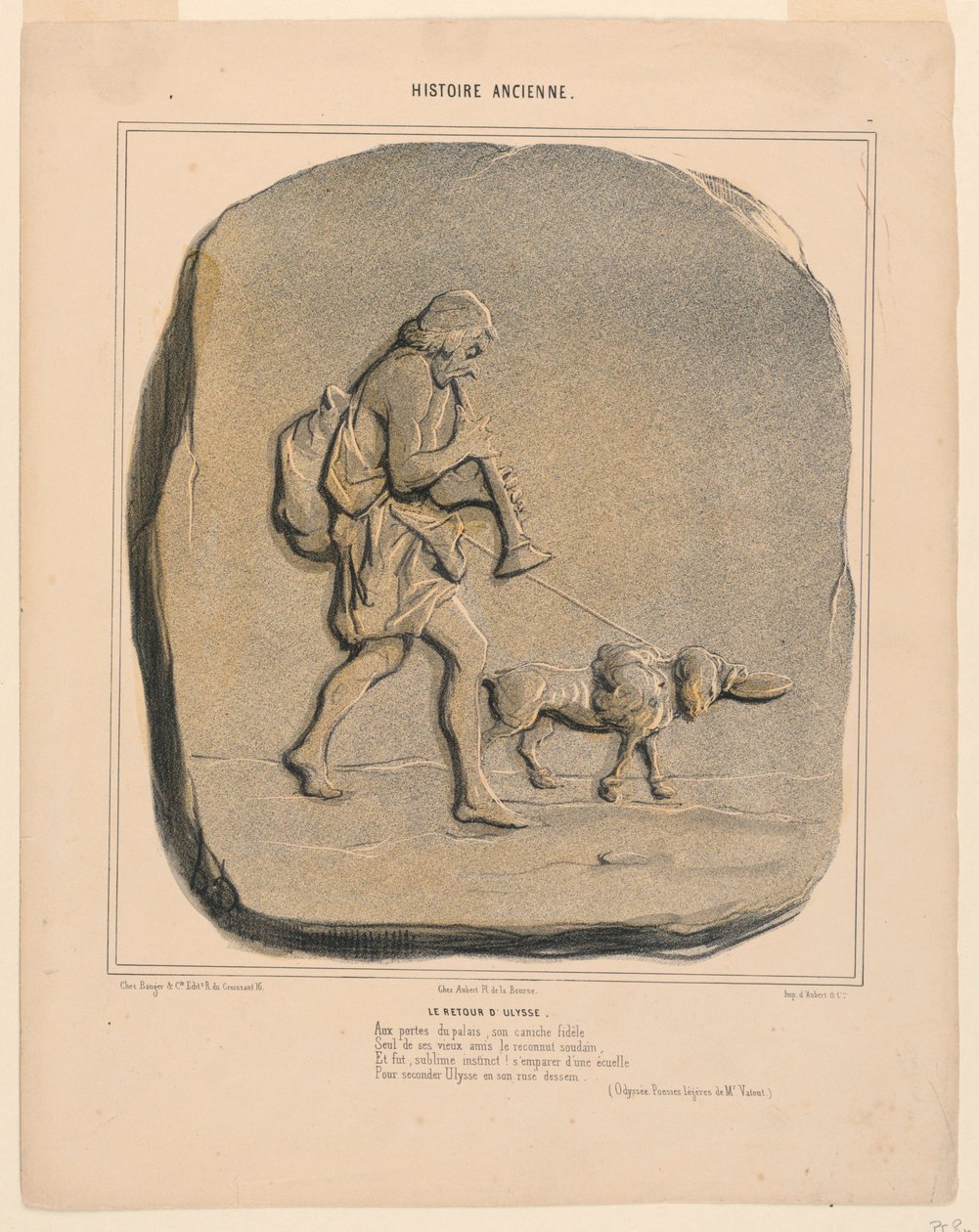 O Retorno de Odisseu, placa 7 da História Antiga de Honoré Daumier