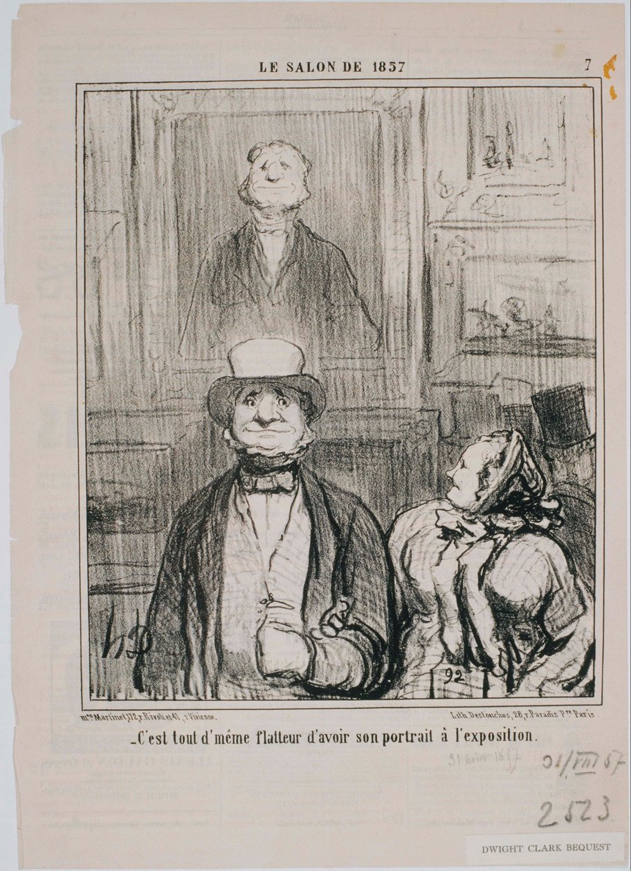 O Salão de 1857- Comentário, é nesta adega que… de Honoré Daumier