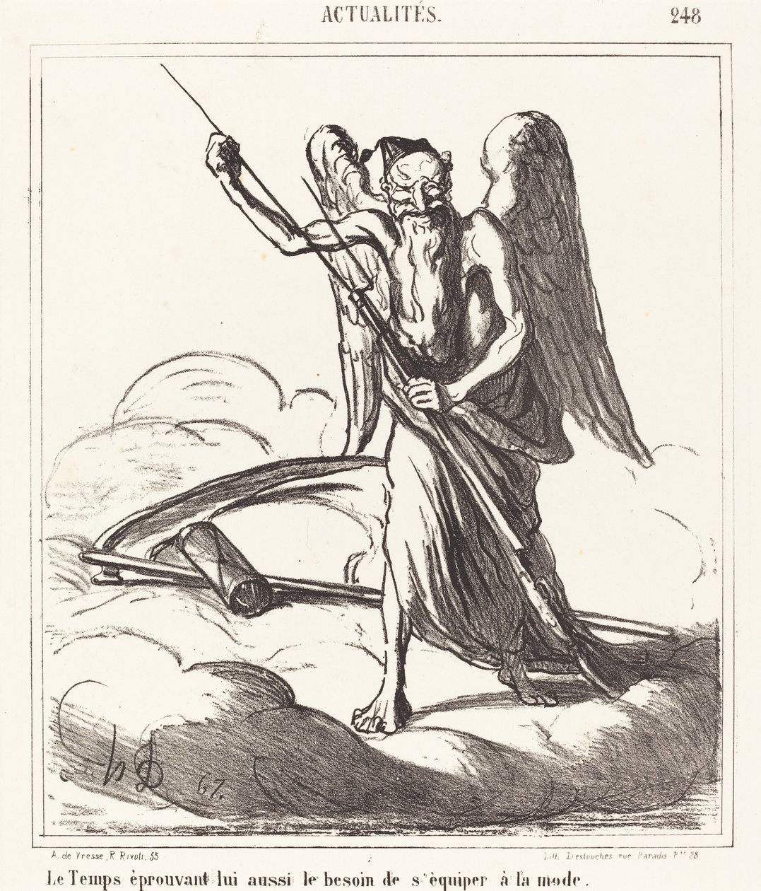 O tempo também sente a necessidade de se equipar com moda de Honoré Daumier