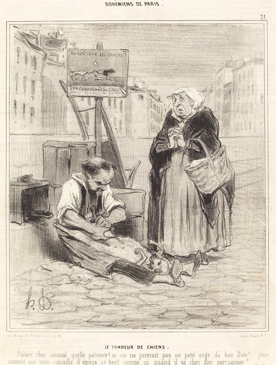 O tosquiador de cães de Honoré Daumier