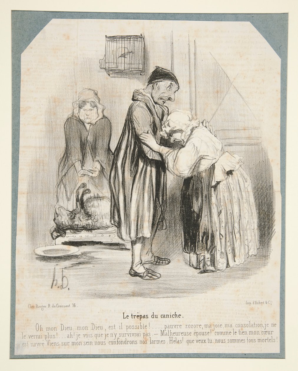 Trepas do Poodle de Honoré Daumier
