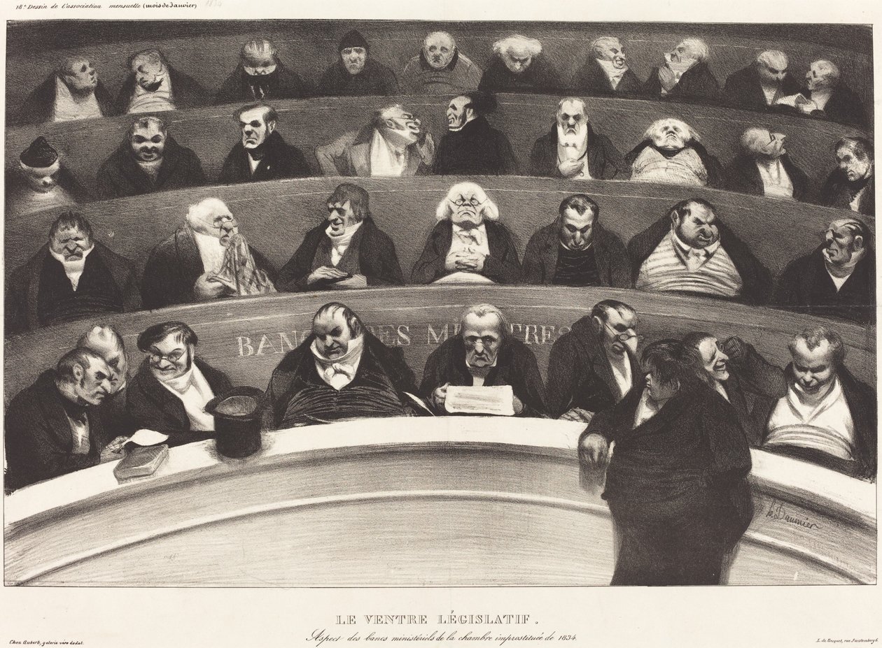 Le Ventre Législatif (A Barriga Legislativa) de Honoré Daumier