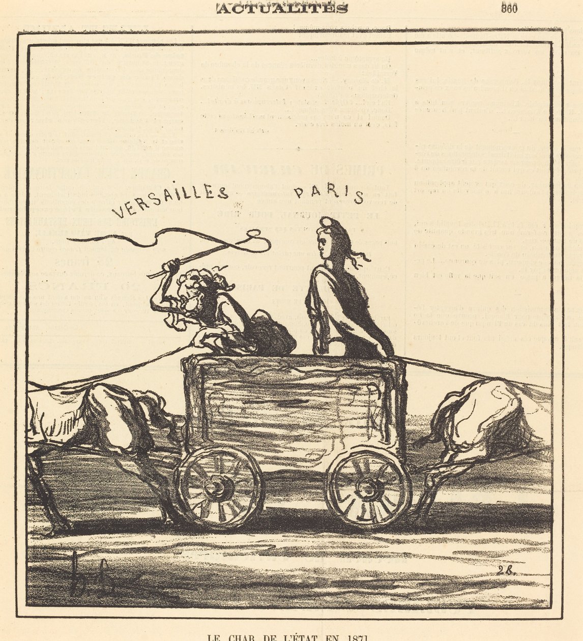 O tanque estatal em 1871 de Honoré Daumier