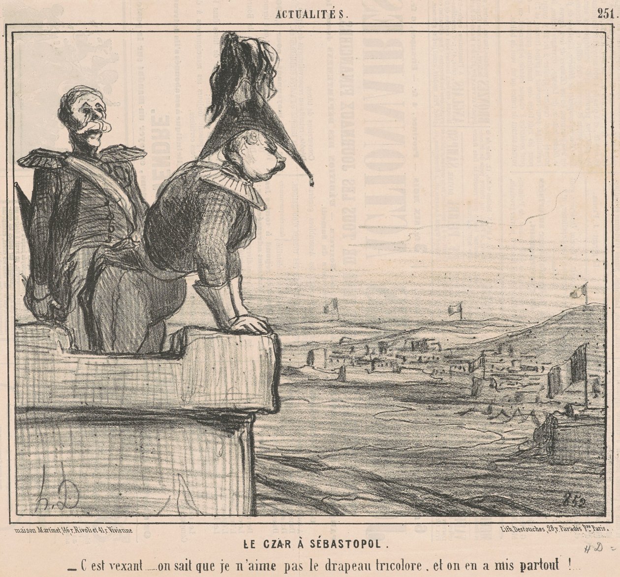 O Czar em Sebastopol de Honoré Daumier