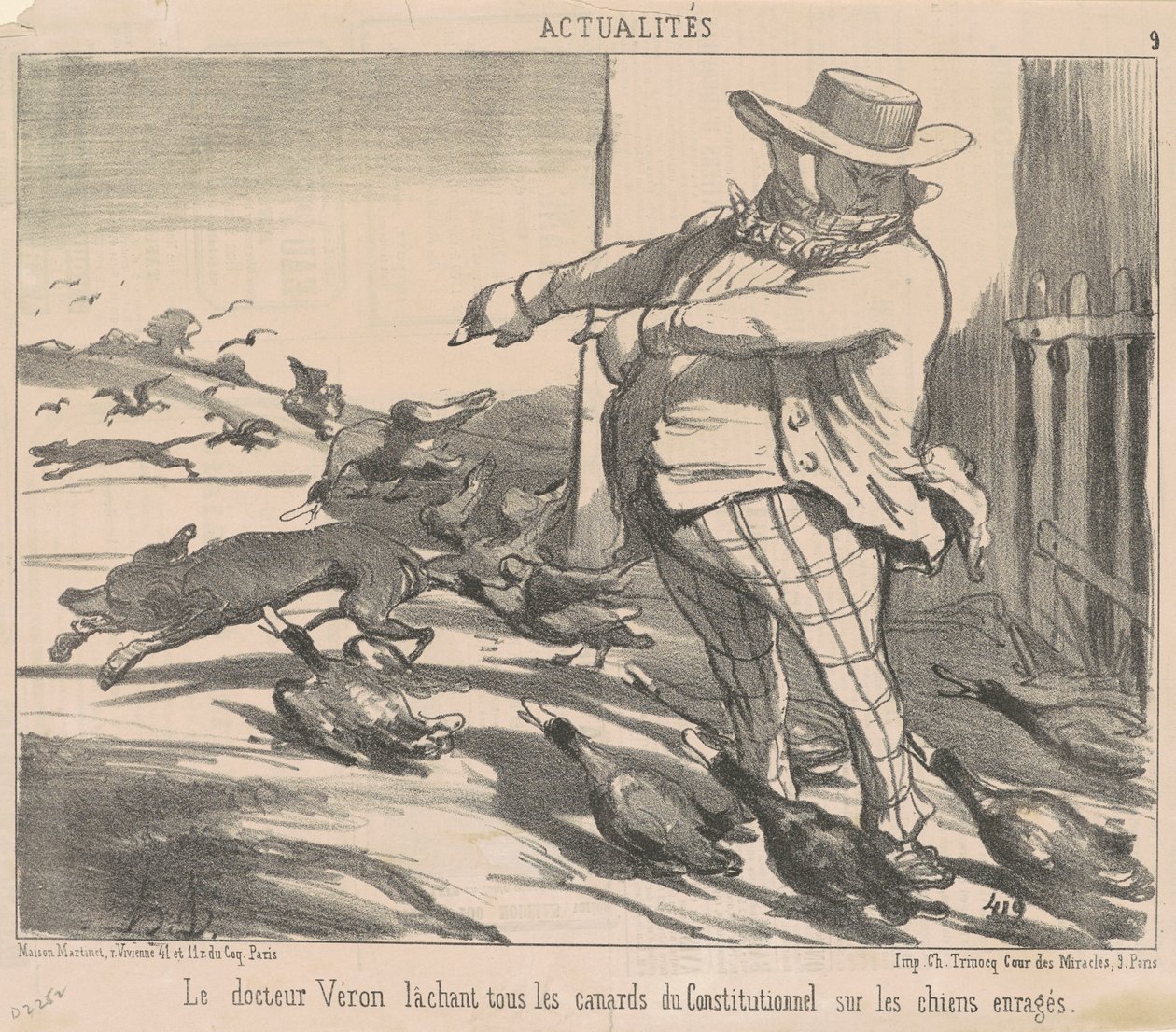 Doutor Véron liberando todos os patos... de Honoré Daumier