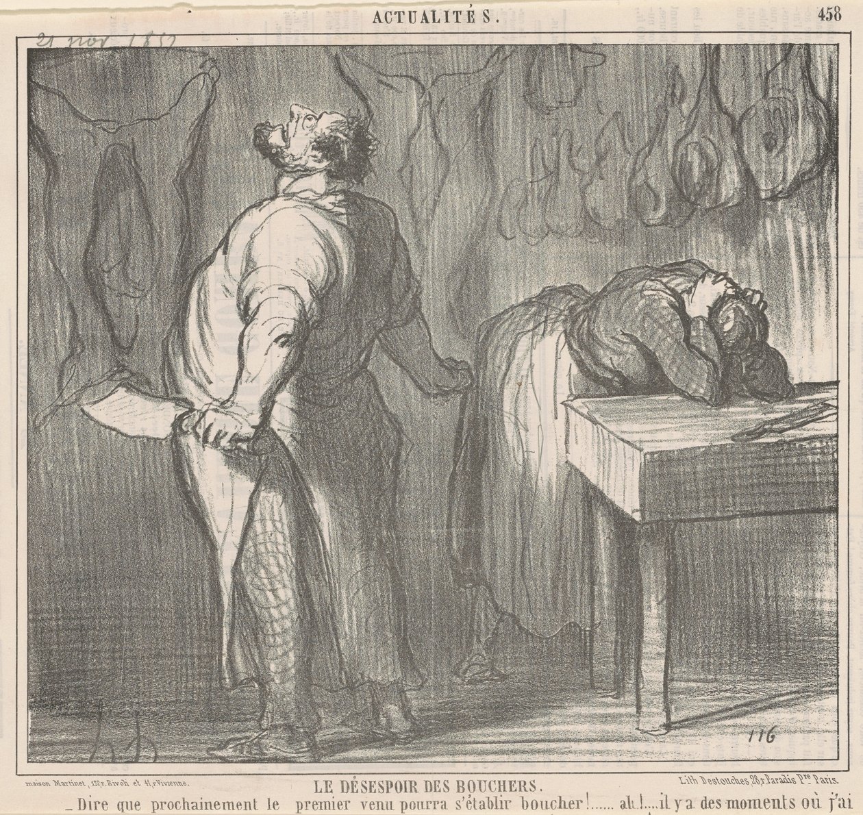 O desespero dos açougueiros de Honoré Daumier