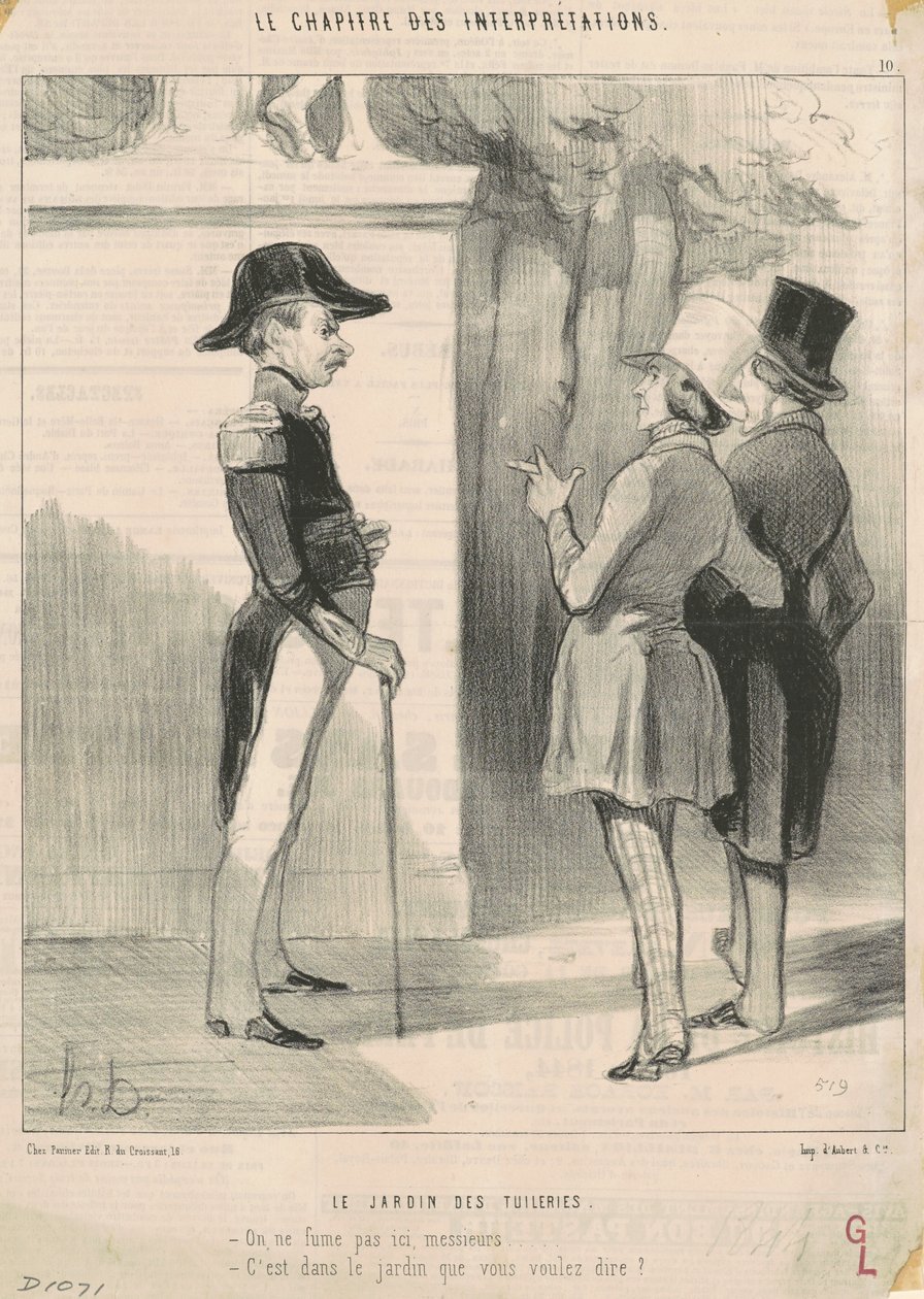 O Jardim das Tulherias de Honoré Daumier