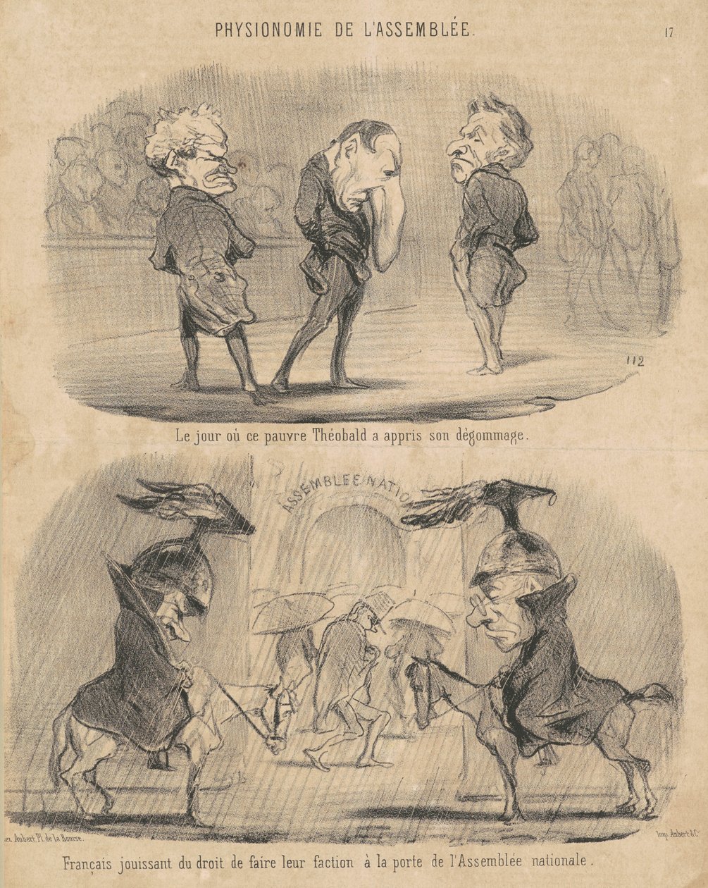 O dia em que... Théobald soube de sua degomagem de Honoré Daumier