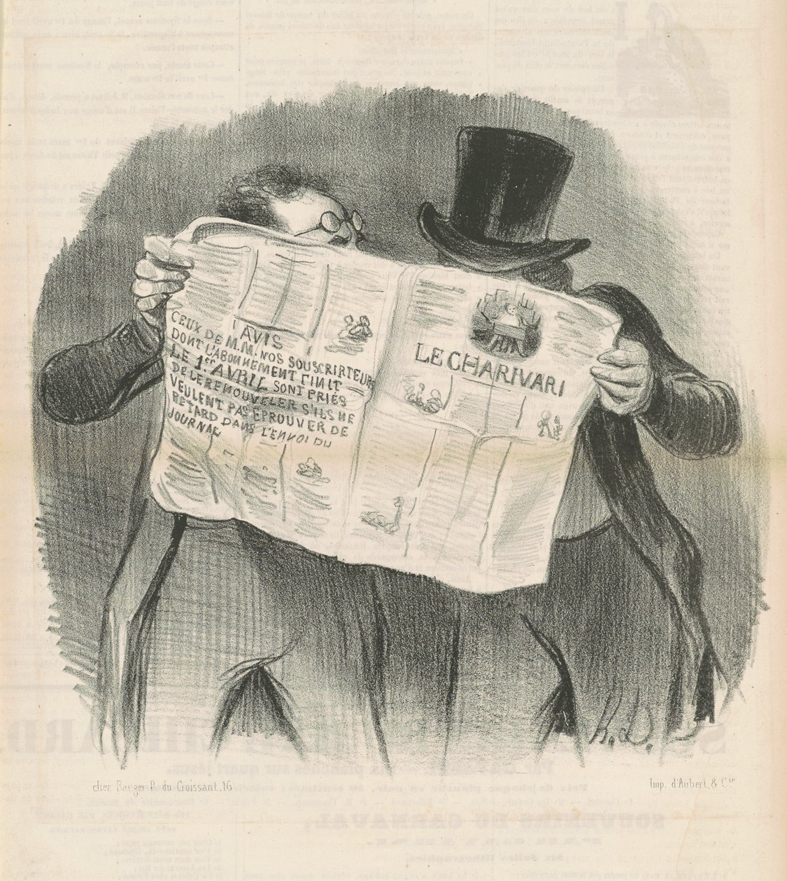 Lendo o Charivari de Honoré Daumier
